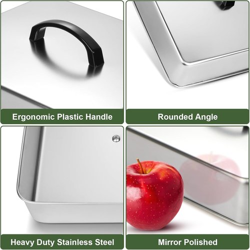 Blackstone Griddle Accessories - Heavy Duty Rectangular Basting Cover & Stainless Steel Melting Dome | Perfect for Flat Top Grill Cooking