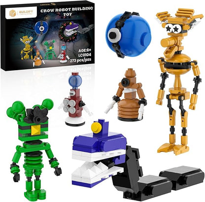 6 in 1 MST3KK Robot Building Set for Fans Tom Servo Crow Robot Model Set of 6 Cartoon Collectible Bricks Toys Halloween Christmas Creative Gift for Adults Kids Boys Girls 6+ 273 Pcs