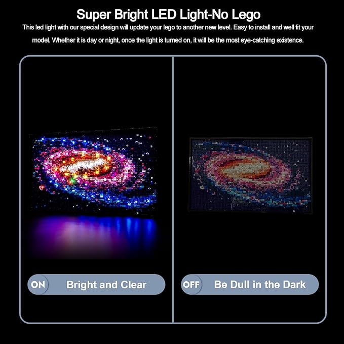 BrickBling LED Lights Compatible with Lego The Milky Way Galaxy Creative Light Kit Compatible with Lego 31212 (Lights Only No Model) (Classic Version Light)