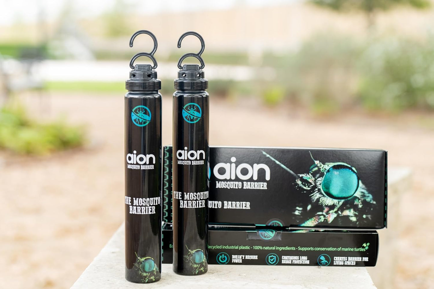 Aion Outdoor Mosquito Barrier - Effective 4 Pack for Ultimate Bug Protection