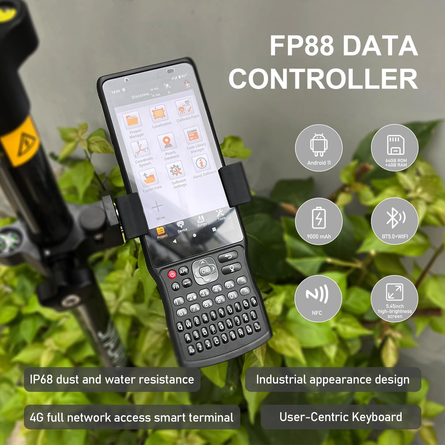 SMAJAYU SMA26 Pro RTK GNSS Surveying Equipment, Rover & Base with Collector, Drone Base Station, 4G BT IMU CORS NOAA, 15 km UHF, No Subscription Fee, GPS for Land Surveying & Engineering
