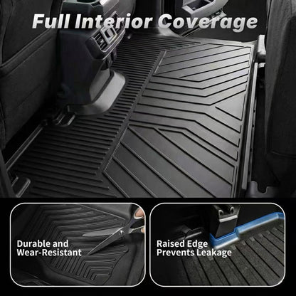 OEDRO Floor Mats Fit for 2015-2026 Ford F150 and 2022-2026 F-150 Lightning SuperCrew Cab, w/o Fold Flat Storage, TPE Precision Fit F150 Accessories Car Mats All-Weather Protection Liner