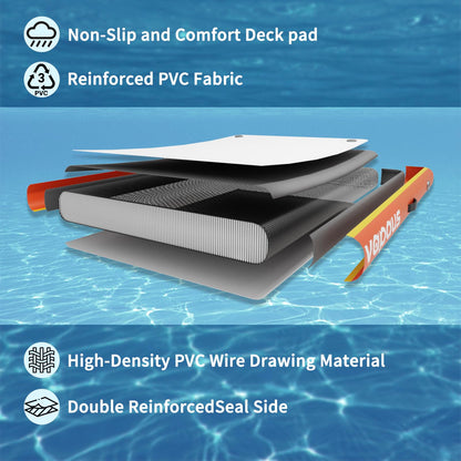 vapaus Inflatable Floating Dock with Electric Air Pump Bundle – Versatile Water Platform with Quick Inflation for Outdoor Fun