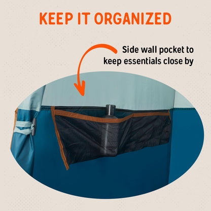 Kelty Discovery H2GO Privacy Shelter, Campsite Shower and Changing Shelter, Zippered Entry, Steel Pole Frame, Freestanding (Iceberg Green)