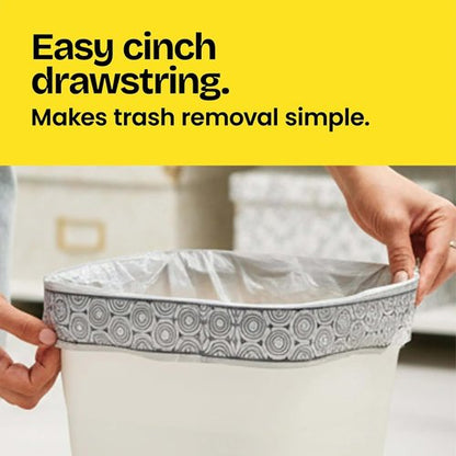 Glad Medium Trash Bags - 8 Gallon Lemon Fresh Bleach Garbage Bags | Odor-Resistant with Drawstring, 80 Count