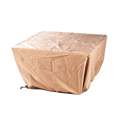 Oakland Living AZCAVE-FPT-AC Aluminum 42 in. Square Propane Beads, Lid and Fabric Cover Finish Outdoor fire Table, Antique Copper