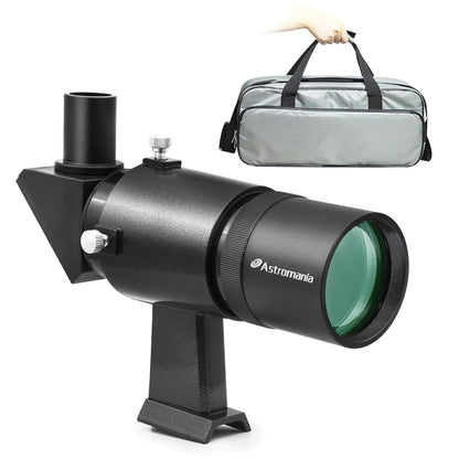 Astromania Transport Bag for 1.25" Eyepiece and 2" Eyepiece - Bundle with - 9x50 Angled Finder Scope, Black