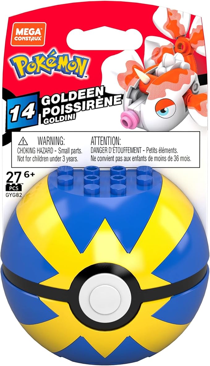 Mega Construx Pokemon Goldeen Poke Ball Building Set