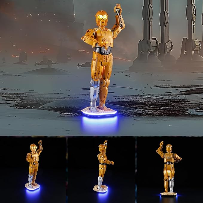 YEABRICKS LED Light for 75398 Star Wars C-3PO Building Blocks Model (Building Set NOT Included)