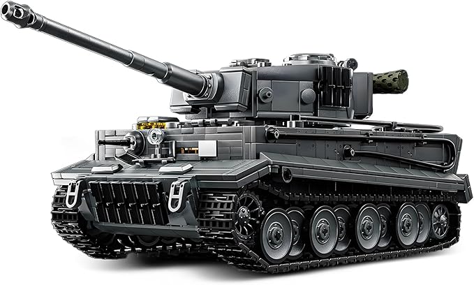 1:28 Tiger Heavy Tank Building Blocks Set for Adults Compatible with Lego Military Vehicle WW2 Army Tank Toys Historical Collection Model for Military Fans Gifts for Teens Kids Boys 8-14 (1668 PCS)