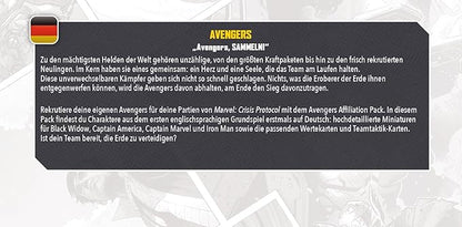 Marvel: Crisis Protocol Avengers AFFILIATION PACK - Earth's Mightiest Heroes in One Box! Tabletop Superhero Game Ages 14+ 2 Players 90 Minute Playtime Made by Atomic Mass Games