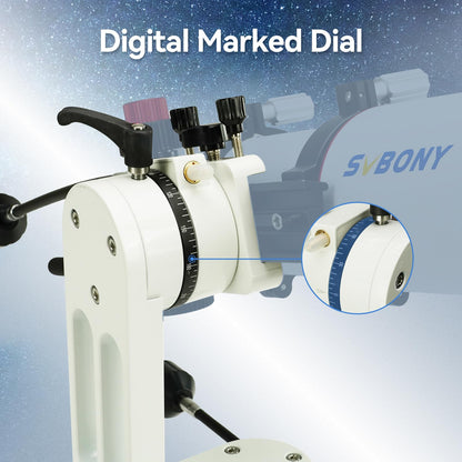 SVBONY SV225 Alt-Azimuth Mount, Adjustable Angle Alt-Azimuth Mount, Load-Bearing 10kg, CNC Hollow Structure, Telescope Altazimuth Fine Adjustment Shift, Telescope Accessories with Variable Speed Gear
