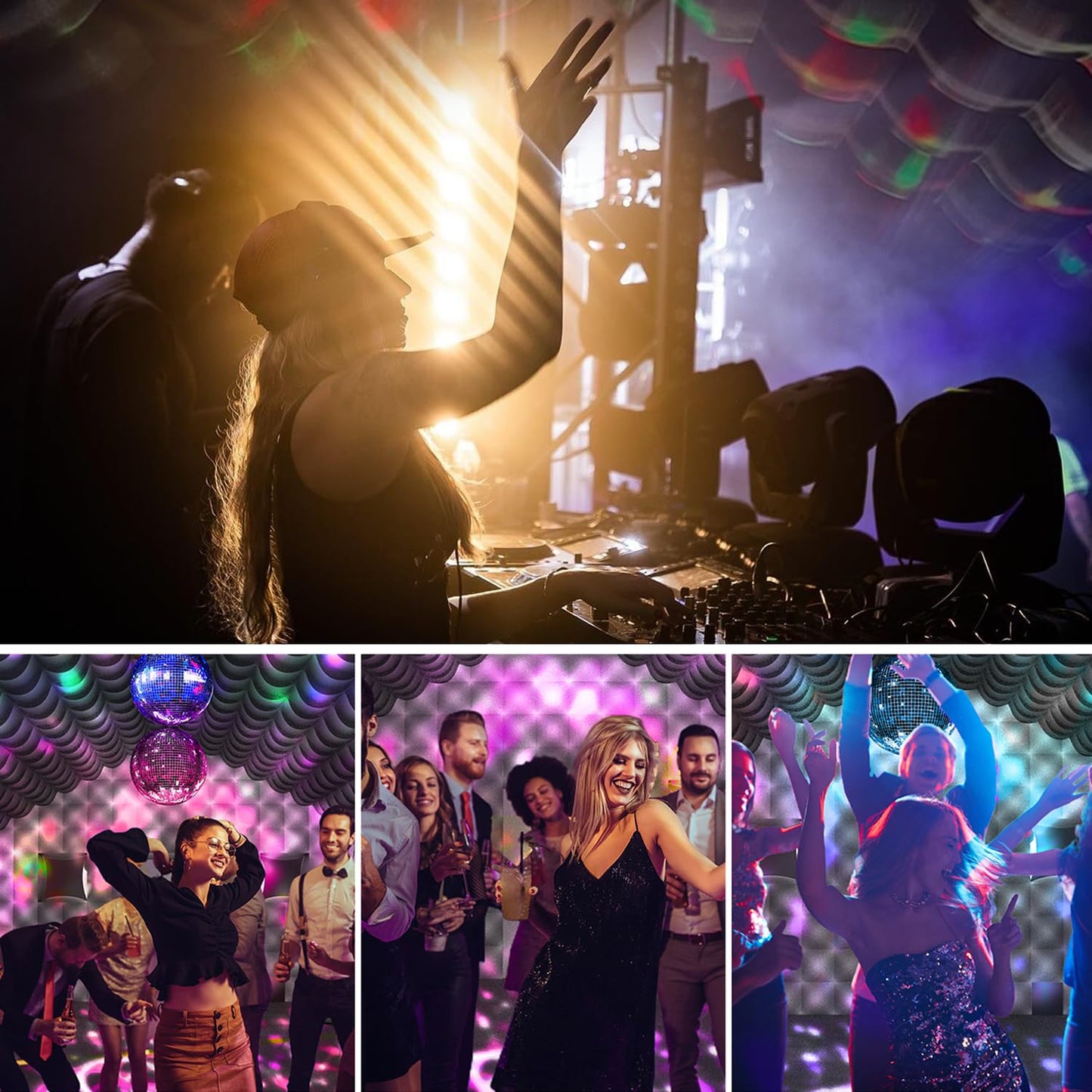 WUHUWOO Inflatable Nightclub 20x16.8x12 Ft, Large Black Inflatable Club Tent with 2 Doors and Logo Area, Inflatable Party Tent for Adults Birthday Backyard Wedding Rental
