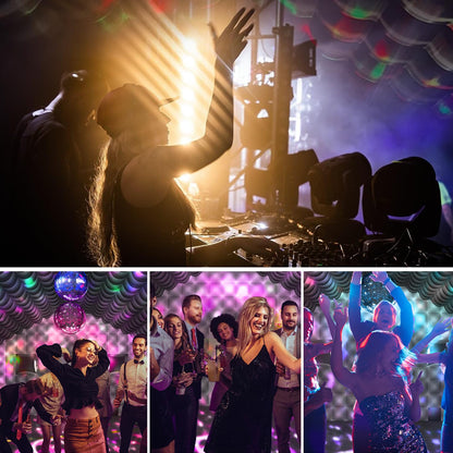 WUHUWOO Inflatable Nightclub 20x16.8x12 Ft, Large Black Inflatable Club Tent with 2 Doors and Logo Area, Inflatable Party Tent for Adults Birthday Backyard Wedding Rental