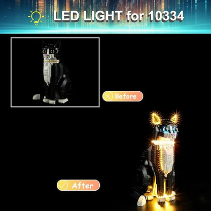 LED Light Kit for Lego 21349 Ideas Tuxedo Cat Set Compatible with Lego 21349 Building Blocks Model(Not Include Blocks Set)