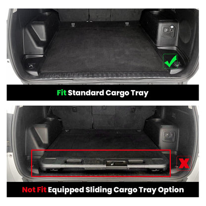 LASFIT Cargo Mat for Toyota 4Runner 2010-2024 (Only Fit 5-Seats) Back Seat Protector for 5th gen 4Runner Seater Accessories (Fit W/O Sliding Cargo Tray, Rear Backrest Mats+Rear Trunk Mat)