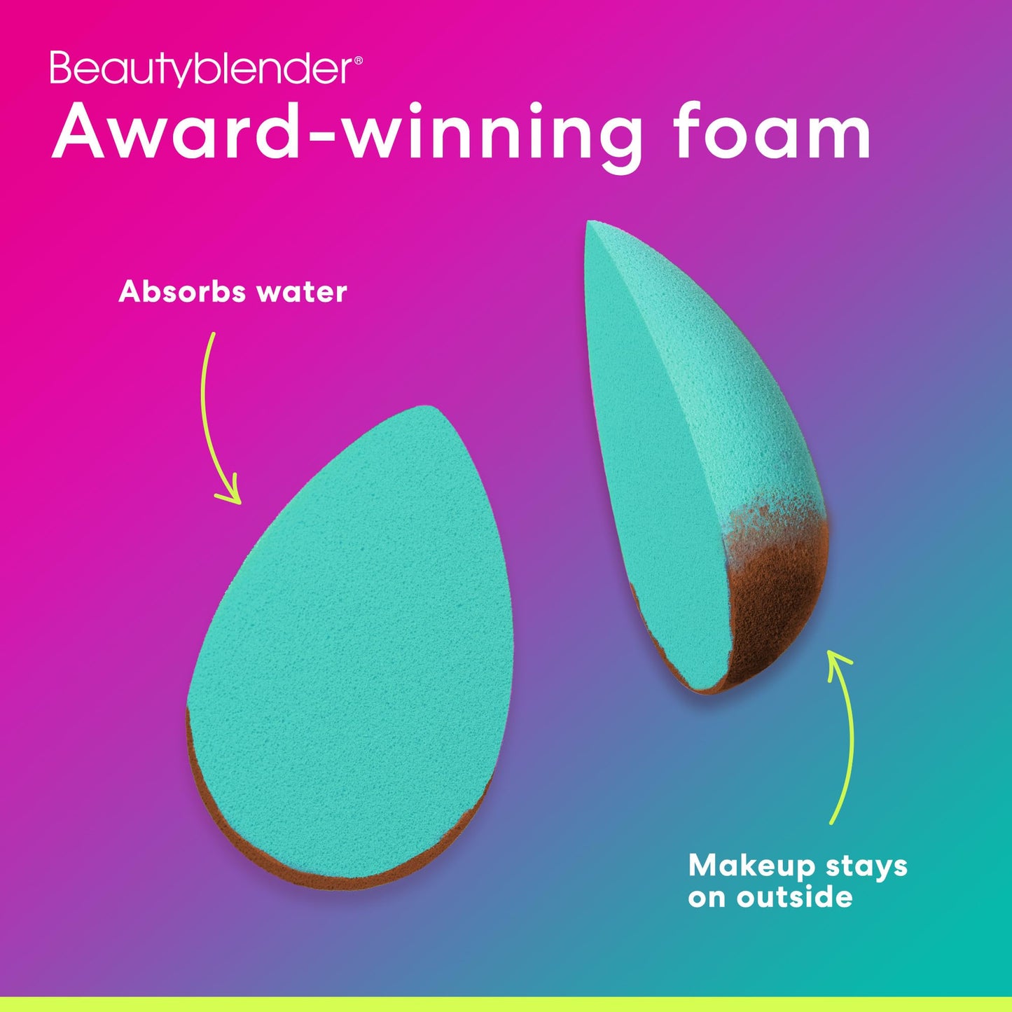 Beautyblender® | Bubble Blender Makeup Sponge | Blend Liquid Foundations, Powders and Creams | Streak Free Application | Vegan, Cruelty Free | Made in USA