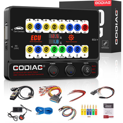 GODIAG GT100 Plus OBD2 Breakout Box, CAN Protocol Detector for ECU Bench Testing Platform, GPT/DOIP/ENET & Car Diagnostics