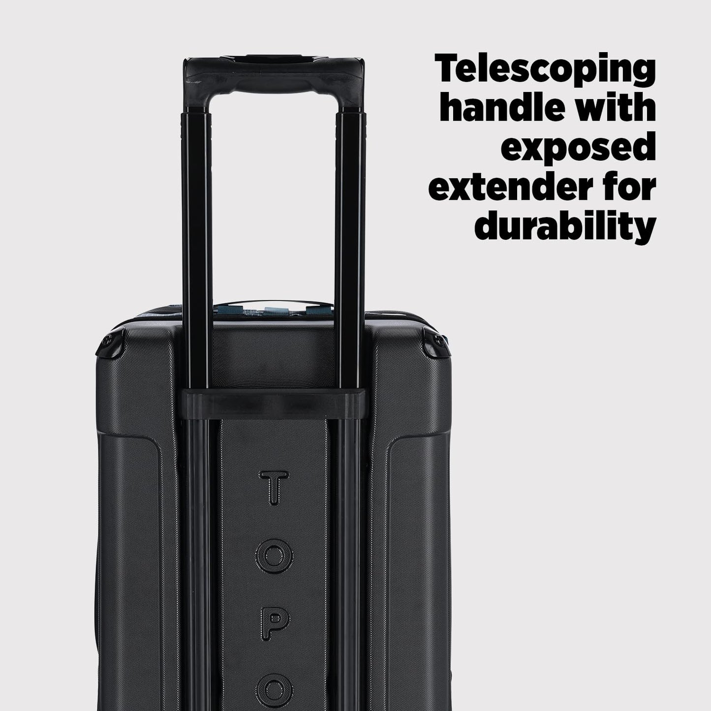 Topo Designs Global Travel Roller Bag Suitcase, 44L Carry-On, 3 Handles, Smooth Heavy Duty Wheels, Telescoping Handle, Durable + Rugged, WRAP Certified, PFAS Free (Apex Pond Blue)