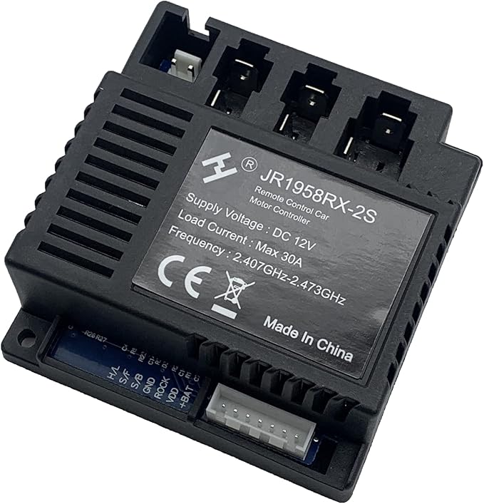 JR1958RX-2S 2.4G Remote Control and Receiver for Kids Ride On Toys 12V Control Box Motherboard Accessories Ride On Car Replacement Parts