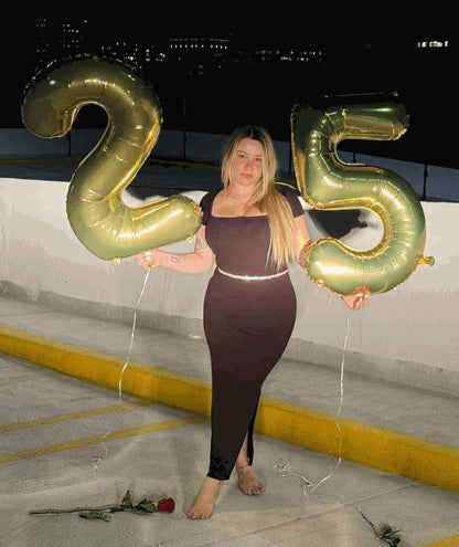 Light Gold Number 8 Balloon 40 Inch, 8th Birthday Party Decorations for Children, Giant 8 Foil Balloon for Party Supplies