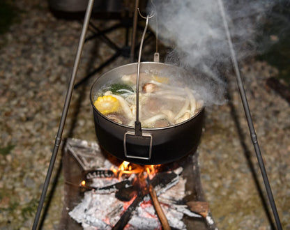 Boundless Voyage Titanium Food Steamer Pan Stock Pot Soup Pot Outdoor Hanging Pot Portable Travel Household Kitchenware Cooking Kit Hot Pot for Camping Picninc (Ti2114C(4.5 Pot+2l Steamer))