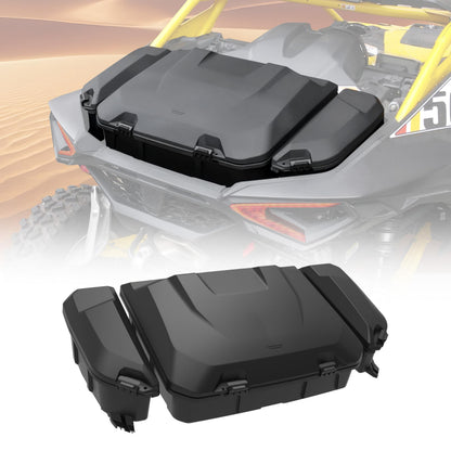 SLORIMOD 96L Large Capacity Rear Cargo Box & 13.5L Bed Side Removable Storage Tools Boxes Bin Set for Can Am Maverick R MAX X RS 2024+ Accessories, Replace #715007182, 715007372 (3PCS)