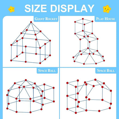 SpringFlower Fort Building Kit for KidsSTEM Construction Toys Educational Gift for 3 4 5 6 7 8 9 10 11 12 Years Old Boys and GirlsUltimate Creative Set for Indoor &amp Outdoors Activity100 Pcs