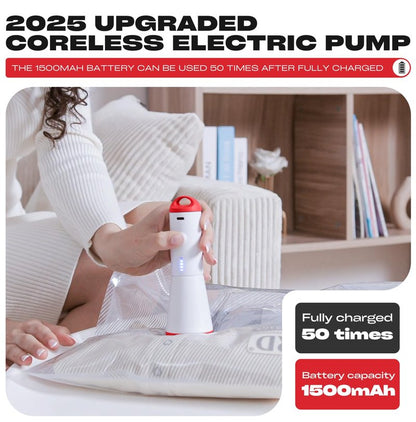 Travel Vacuum Storage Bags with Rechargeable USB Pump, 18 Pack Carry-On Size Compression Packing Bags for Luggage and Suitcase, Space Saver for Clothes and Clothing Travel