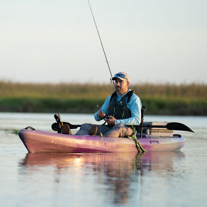 Perception - Pescador Pro 10 - Sit on Top Fishing Kayak with Adjustable Lawn Chair Seat - Large Front and Rear Storage - 10.6 ft - Purple Camo