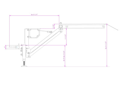 Larin TGL-500 Hitch Lift/Heavy-Duty 12V DC Motorized Truck Hitch Mount, 500 lbs Capacity