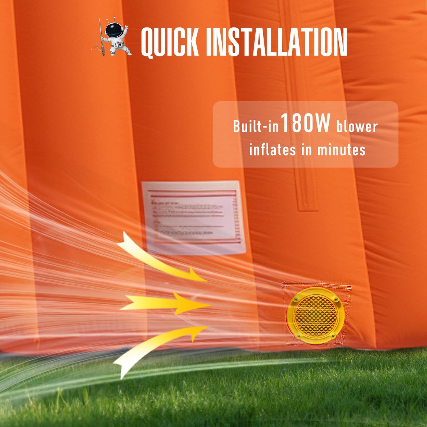16x10x10Ft Inflatable Sports Tunnel Entrance with Built-in Blower,Inflatable Tunnel Tent for Business Promotion, Trade Shows, Advertising & Exhibitions (Orange)