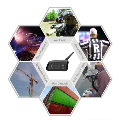 EJEAS V6C Professional Football Referee Bluetooth Intercom, 2 People Wireless Bluetooth Headset with Running Armband for Soccer Hockey Rugby Sports (2 Pack)