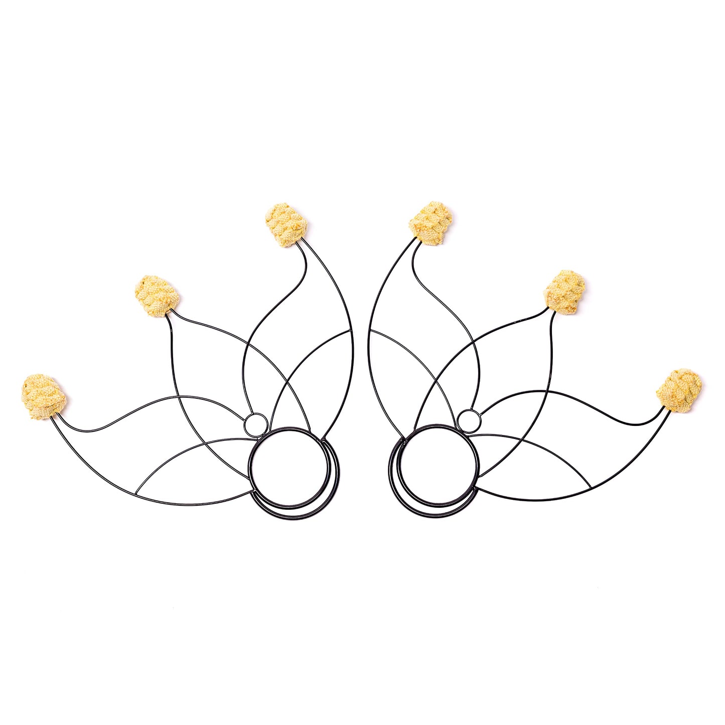 Fire Fans – Lotus Style – 3 Wicks – 1.5 Inch Woven Kevlar MoonBlaze Heads – Set of 2 – Lightweight – Beginner Level – Flow, Spinning, Circus, Dance Prop – for Festivals & Performances – by FIRE MECCA