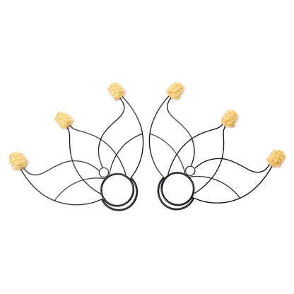 Fire Fans – Lotus Style – 3 Wicks – 1.5 Inch Woven Kevlar MoonBlaze Heads – Set of 2 – Lightweight – Beginner Level – Flow, Spinning, Circus, Dance Prop – for Festivals & Performances – by FIRE MECCA