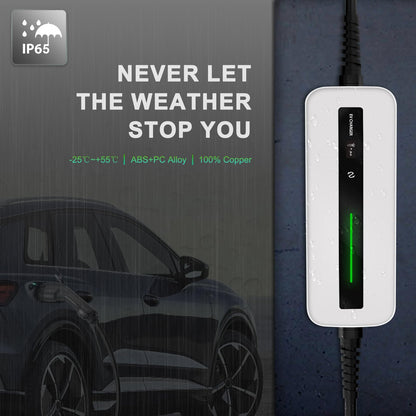 Morec 15A EV Charger Level 1 NEMA5-15P ev Charging Cable 100V-120V Portable EVSE SAE J1772 Plug Home Electric Vehicle Charging Station Compatible with All EV Cars 6m (20 feet)