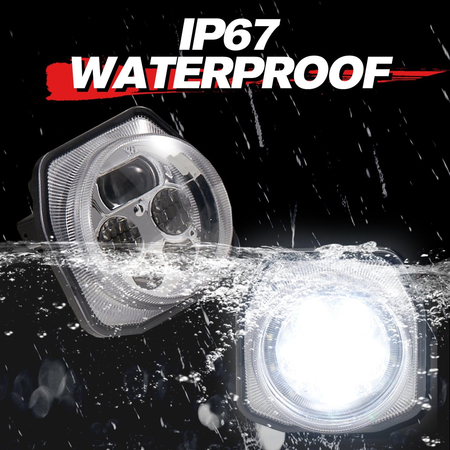 A & UTV PRO LED Headlights with High Low Beam Lights for 2018-2024 Yamaha Wolverine X2 X4,Headlamp Front Lamp Lights for 2016-2024 YXZ 1000R Accessories