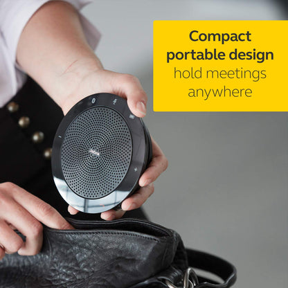 Jabra 7410-209 Model Speak 410 USB Speakerphone, Plug and Play Solution, Works with All PCs, Outstanding Sound Quality, Full Compatibility with UC Systems & VoIP Clients, LED Indicators