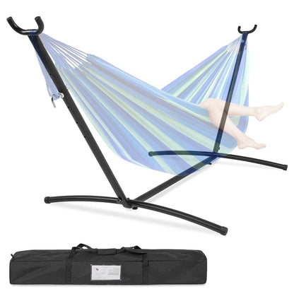 Her Majesty Hammock Portable Durable and Stable Best Stands for Indoor or Outdoor, Backyard Decor Bed Lawn Garden Steel Premium Carrying Case Patio Hammock Stand