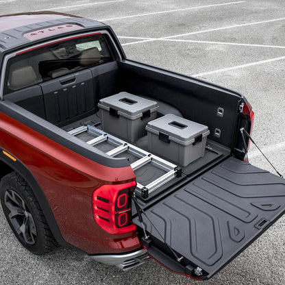 LECARDIO Heavy Duty Slide-Out Truck Bed Cargo Tray,Pull-Out Storage Organizer for Pickup Trucks,Fits 5'5" Beds & Longer