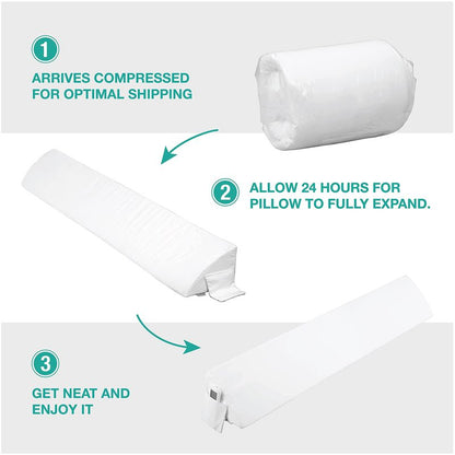 Vekkia King Bed Wedge Pillow for Headboard Gap/Mattress Gap Filler/Headboard Pillow/Bed Wedge Gap Filler,Stop Loosing Your Pillows