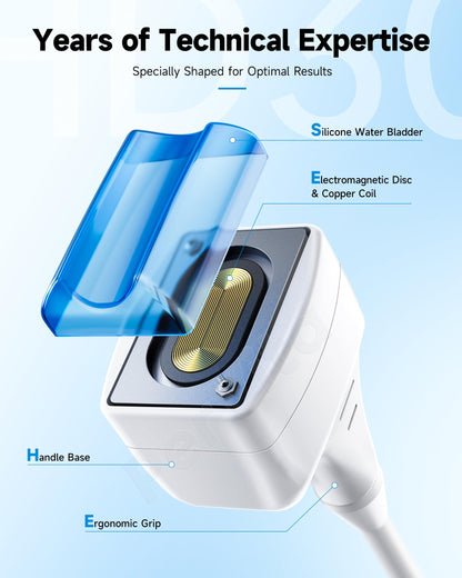 Focused Shock Wave Therapy Machine PSP30 and Shockwave Massage Handle HD30, Designed for Men, Only for PSP30 Focused Shockwave Machine, Adjustable Water Bladder, Non-Invasive, Portable Storage Case