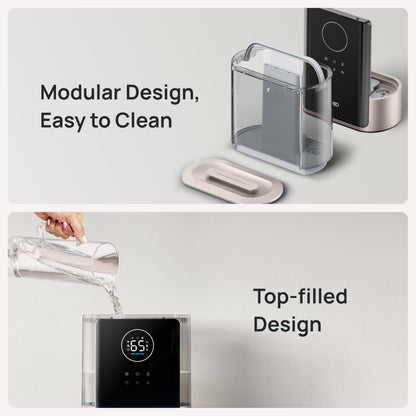 Dreo 8L Smart Humidifier Large Room 600ft², HM717S, 80H Runtime Supersized Warm and Cool Mist Humidifiers for Bedroom Baby, 28dB Quiet Air Humidifier for Plants Indoor, Home, Whole House, Silver