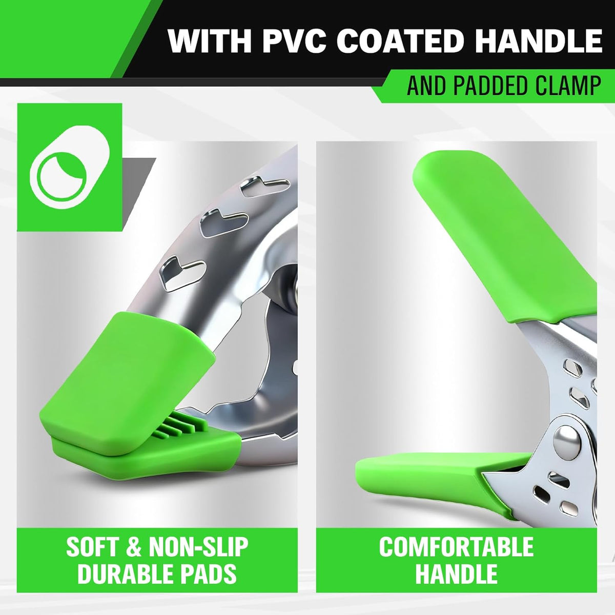 SWANLAKE Heavy Duty Spring Clamps - 8 PCS 6-Inch Metal Clamps with 2.5-Inch Jaw Opening