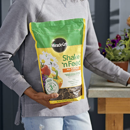 Miracle-Gro Shake 'N Feed All Purpose Plant Food - 8 lbs for Indoor & Outdoor Plants, Feeds for 3 Months