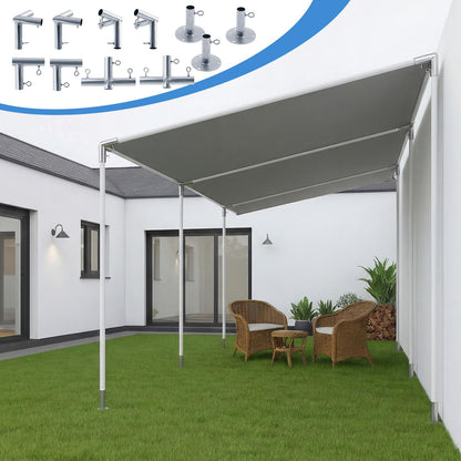 Frienda 6-Leg Lean-to Canopy Fittings for 1" EMT, 18 Pcs Lean to Carport Frame Connectors Kit DIY Project for Slant Roof Carport, Shed, Gazebo, Greenhouse, Shelter Deck, Pipes Not Included