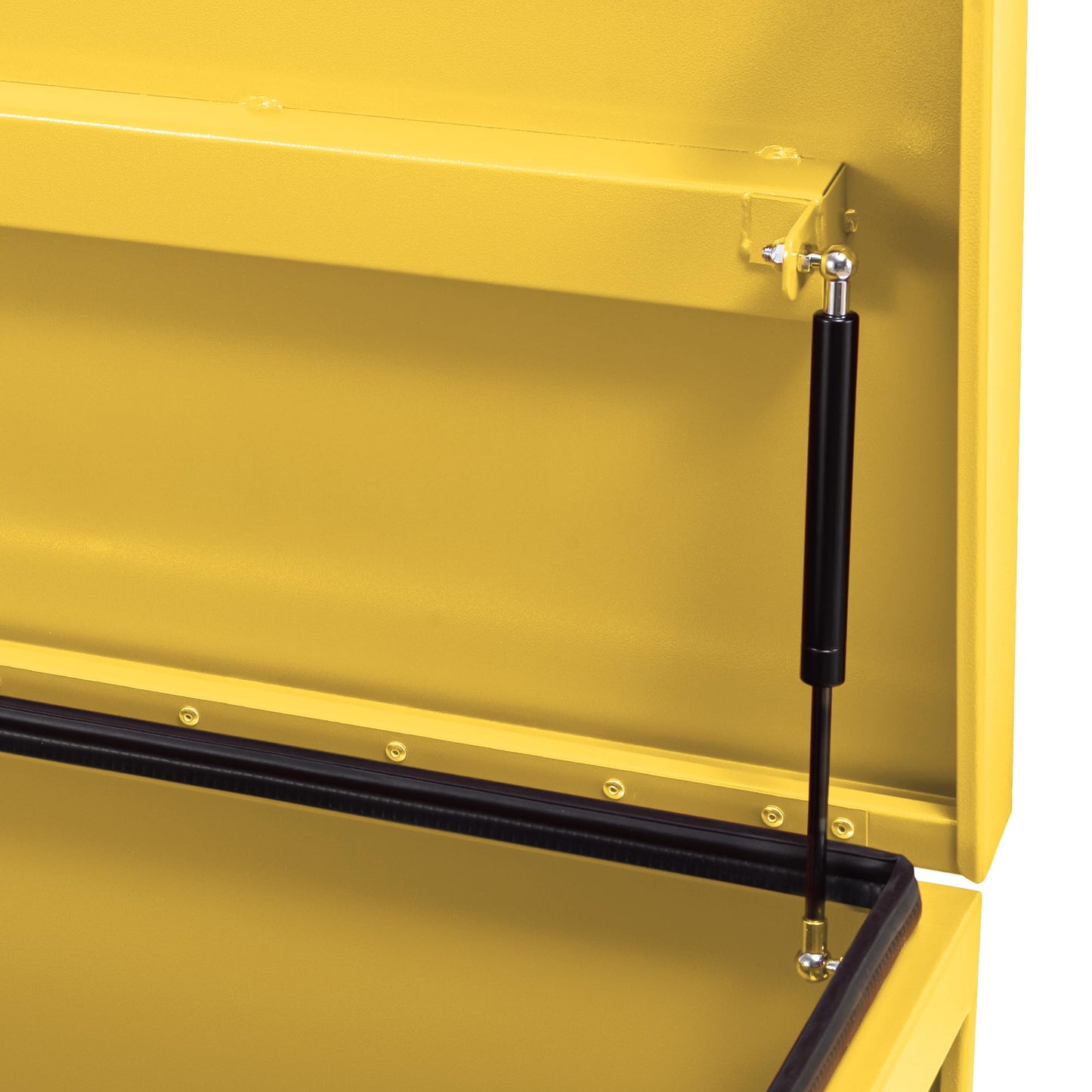 GarveeLife Heavy Duty Steel Truck Bed Tool Box - 48" XXL Lockable Jobsite Storage Chest - Weather-Resistant, Safe Hinge, Tongue Lock - Pickup, Trailer, Garage Use - 48"x 24"x 24", Yellow