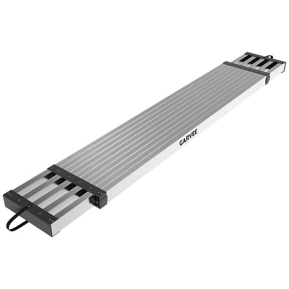 Garvee Aluminum Work Plank with Anti-Slip Texture, 8-13 ft Telescoping Plank, 440 Lb Capacity Heavy-Duty Scaffolding Platform, Portable Ladder Accessory for Indoor & Outdoor Work