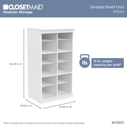 ClosetMaid Modular Storage 68.76-78.78-inch W 4-Drawer 19-Shelf Wood Closet System with Doors, White