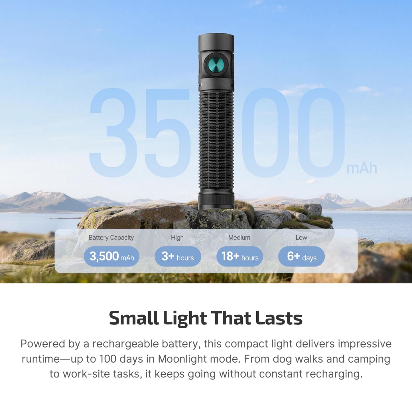 OLIGHT I3T 2 EOS Pocket EDC Flashlight Bundle with Baton4 Pro EDC Rechargeable Small Pocket Flashlight